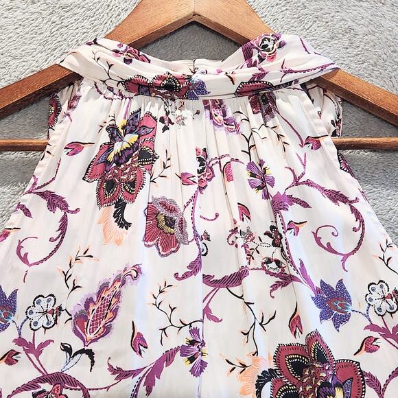 Torrid Womens Pink Floral Satin Bow Tie Front Halter Top Size 4X Flowy Romantic - Picture 5 of 11